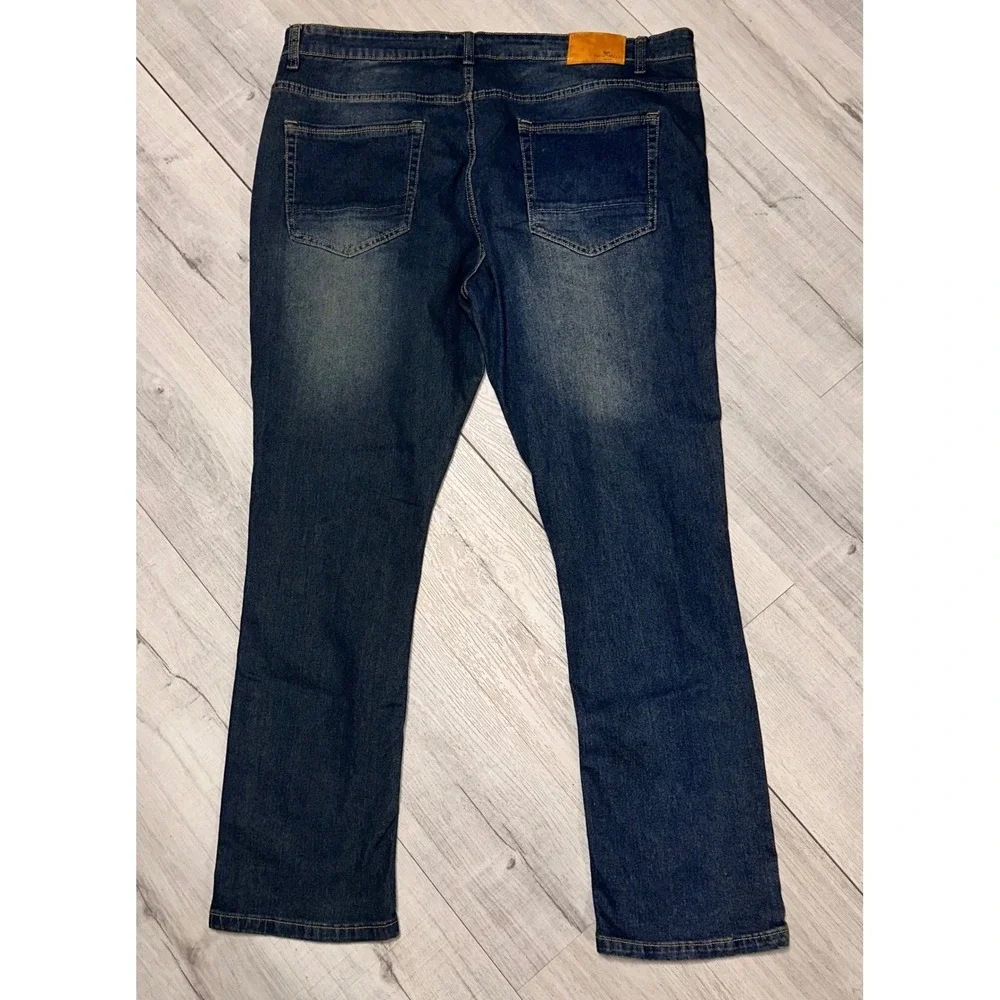 Smith Mills Denim Jeans Men's Size‎ 44x32 Straight Leg Blue Stretch